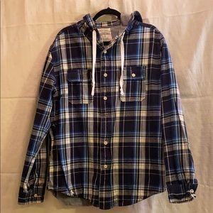 Fleece-Lined Flannel Hoodie by Aeropostale